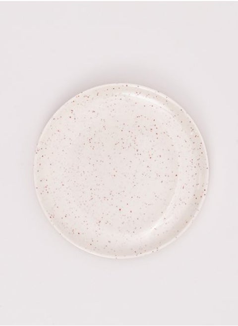 Melamine Small Plate Set of 6  (D 18cm) Creamy with brown
