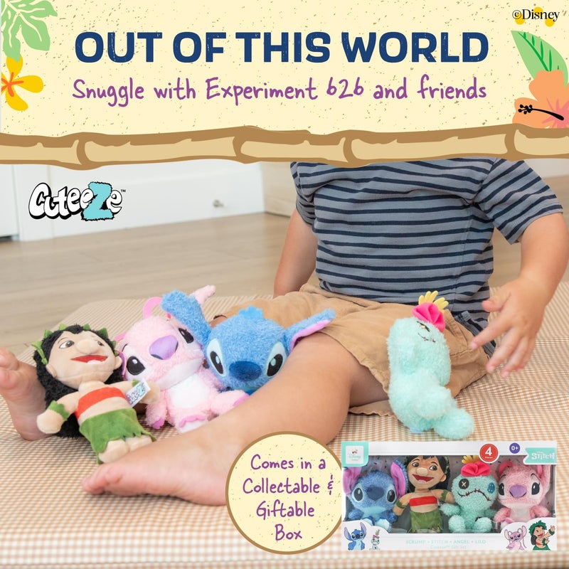 Kids Preferred Disney Baby Lilo & Stitch 4 Piece Cuteeze Gift Set Plush Collector Set of Stuffed Animals - Image 3