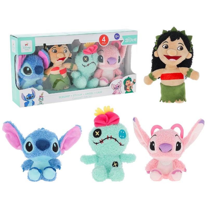 Kids Preferred Disney Baby Lilo & Stitch 4 Piece Cuteeze Gift Set Plush Collector Set of Stuffed Animals - Image 1