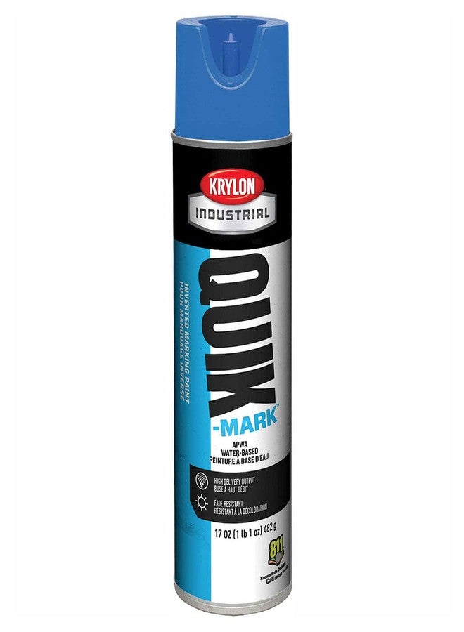 Krylon Industrial Quik-Mark Wb Inverted Marking Paint Apwa Blue - Lot of 12 - Image 1
