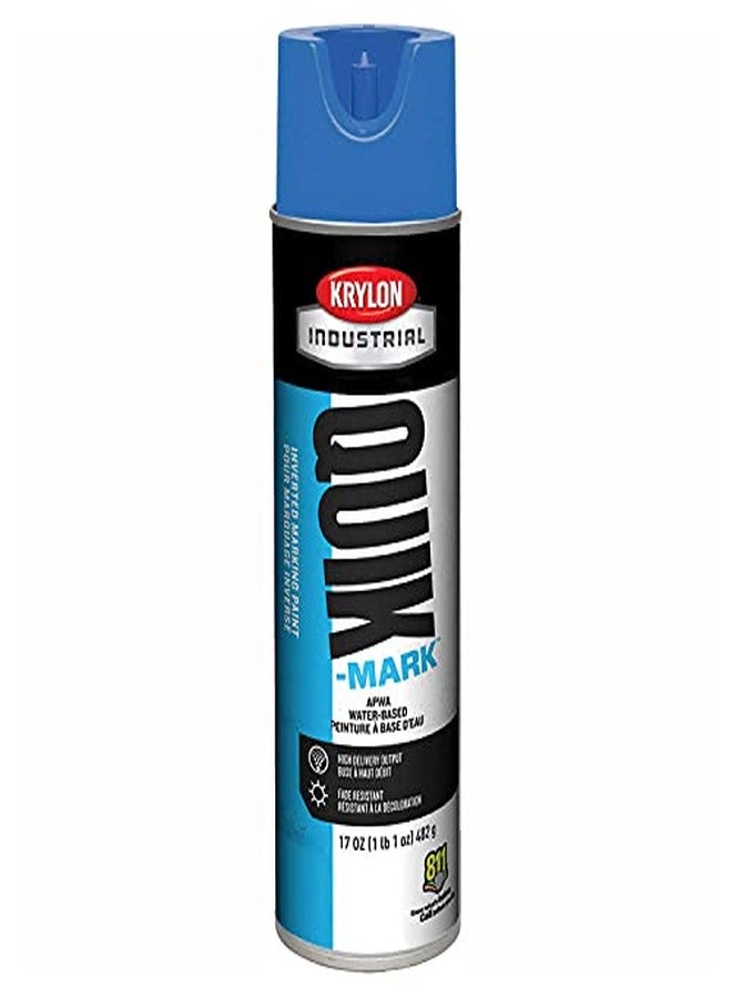 Krylon Industrial Quik-Mark Wb Inverted Marking Paint Apwa Blue - Lot of 12 - Image 2