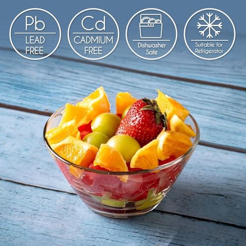 WRINGO Glass Bowl for Kitchen Prep, Dessert, Dips, and Candy Dishes, Cake, Snack Bowl Set of 6 Or Nut Bowls, and Microwave Safe Clear Glass Bowls for Mixing, Storing Size 4.5 Inch (WR-06), 250 ml - Image 5