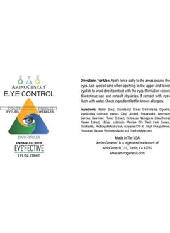 AminoGenesis E.Y.E Control With Eye'Fective: Lid Lifting & Dark Circle Serum. New For 2021 Patented Eyelid Lifting Plant Derived Formula. Watch Video  - Image 3