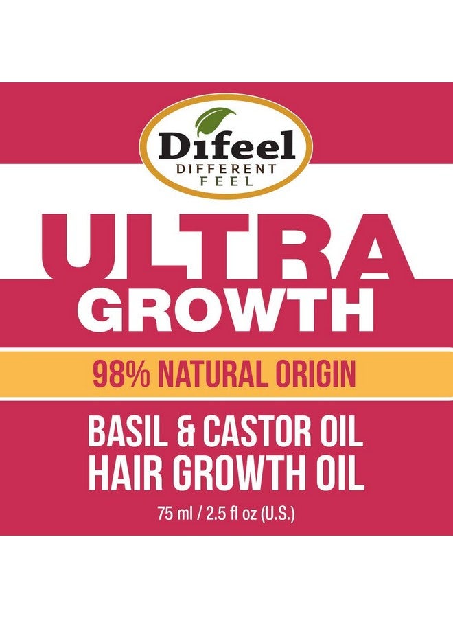 difeel Ultra Hair Growth Oil Infused With Basil And Castor Oil 2.5 Ounce (2Pack) - Image 4