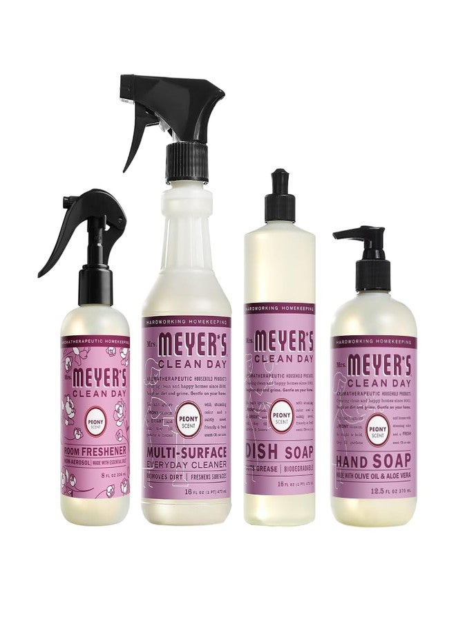 Mrs. Meyer's مجموعة، 1 معطر غرفة من ميس مايرز، 8 أونصات، 1 صابون سائل للأطباق من ميس مايرز، 16 أونصة، 1 صابون سائل لليدين، 12.5 أونصة، 1 منظف متعدد الأسطح 16 أونصة، 1 قطعة (بوني) - Image 1