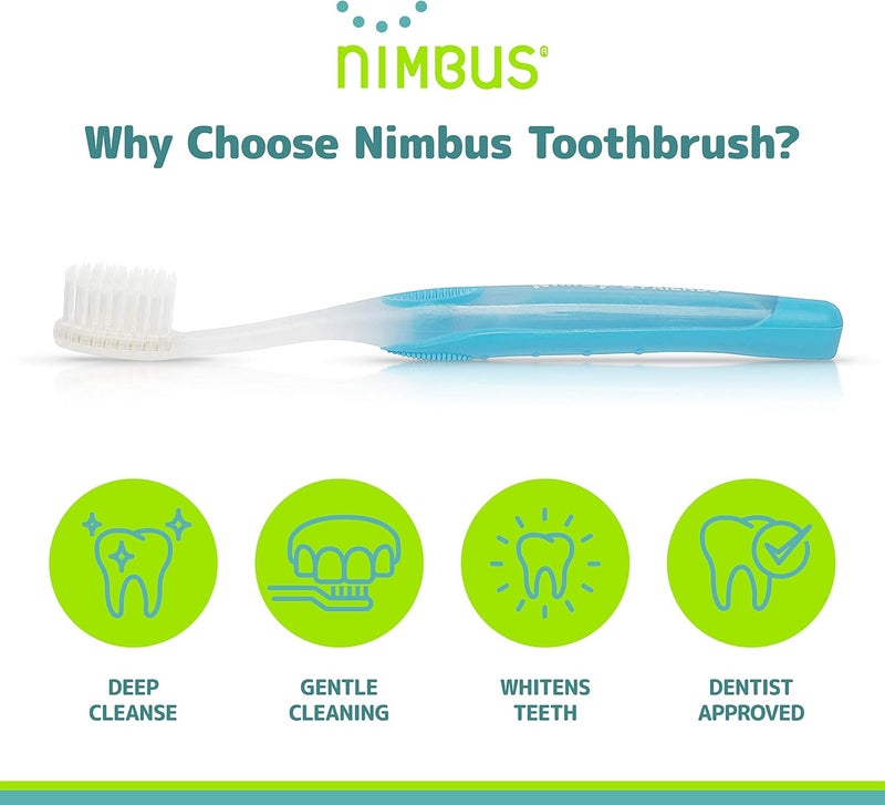 Nimbus NIMBY Children's Toothbrush Pack - 4 Extra Soft Micro Bristle Toothbrushes in Assorted Colors - Image 4