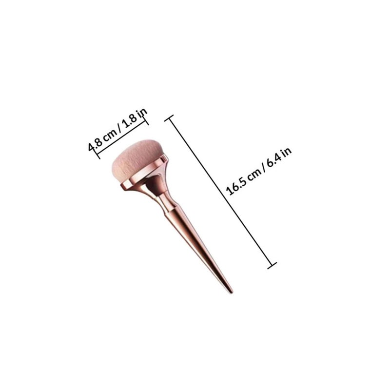 9pcs Rose Gold Makeup Brush Set with Long Handle Powder Applicator and Blush Brush for Women’s Face Beauty Tools for Daily Makeup and Travel - Image 2