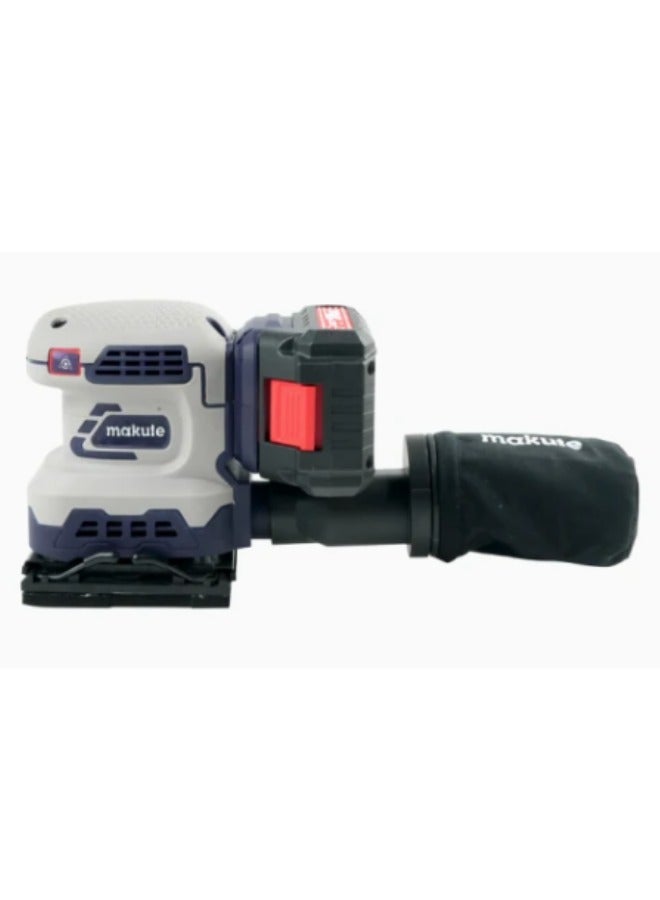 makute 20V Cordless Orbital Sander  with 11000rpm  and Dust Extraction for Smooth Surfaces Such as Rough Metal Wood or Plastic (COS1401-2BL) - Image 5