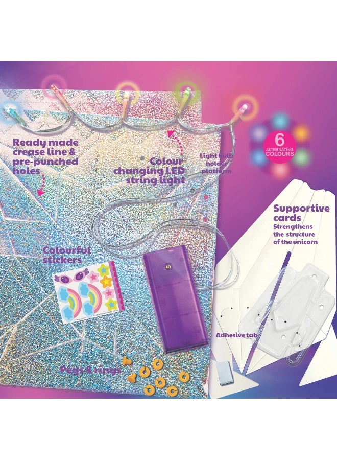 4M KidzMaker Light-up Origami Unicorn Kit - Image 3