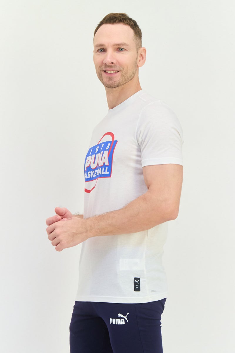 PUMA Men Sportswear Fit Short Sleeve Outdoor T Shirt, White - Image 4