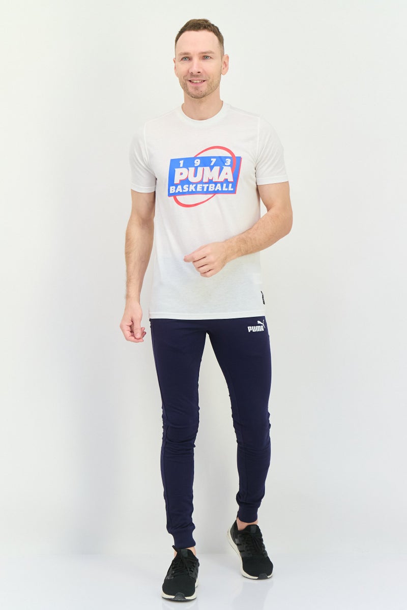 PUMA Men Sportswear Fit Short Sleeve Outdoor T Shirt, White - Image 2