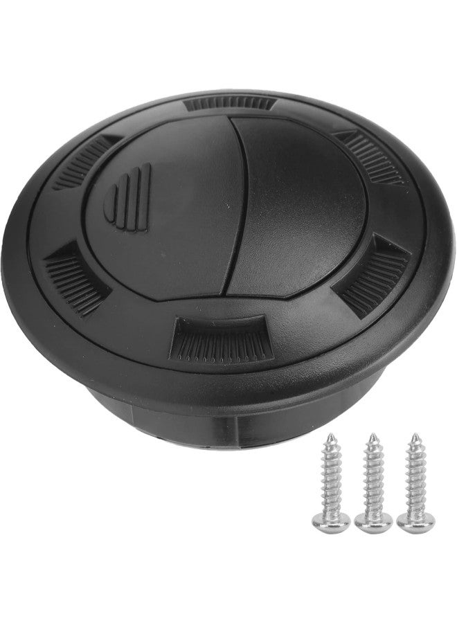 klarako 100/75mm Air Conditioning Outlet with Hexagonal Grid Grille Black Round for Bus RVs Electric Car - Image 1