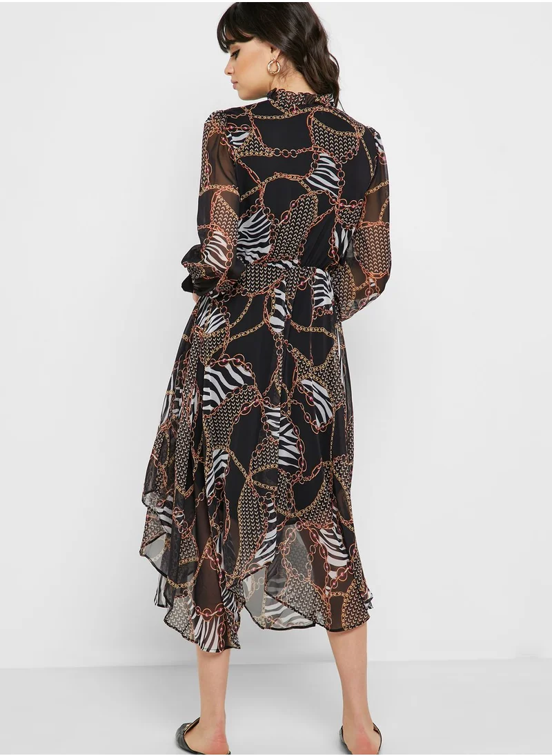 KOTON High Neck Printed Dress