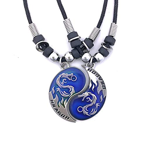 Tapp Collections Dragon Yin Yang 2 Mood Pendant Necklaces Set - Image 5