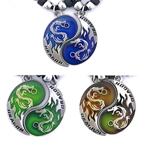 Tapp Collections Dragon Yin Yang 2 Mood Pendant Necklaces Set - Image 2