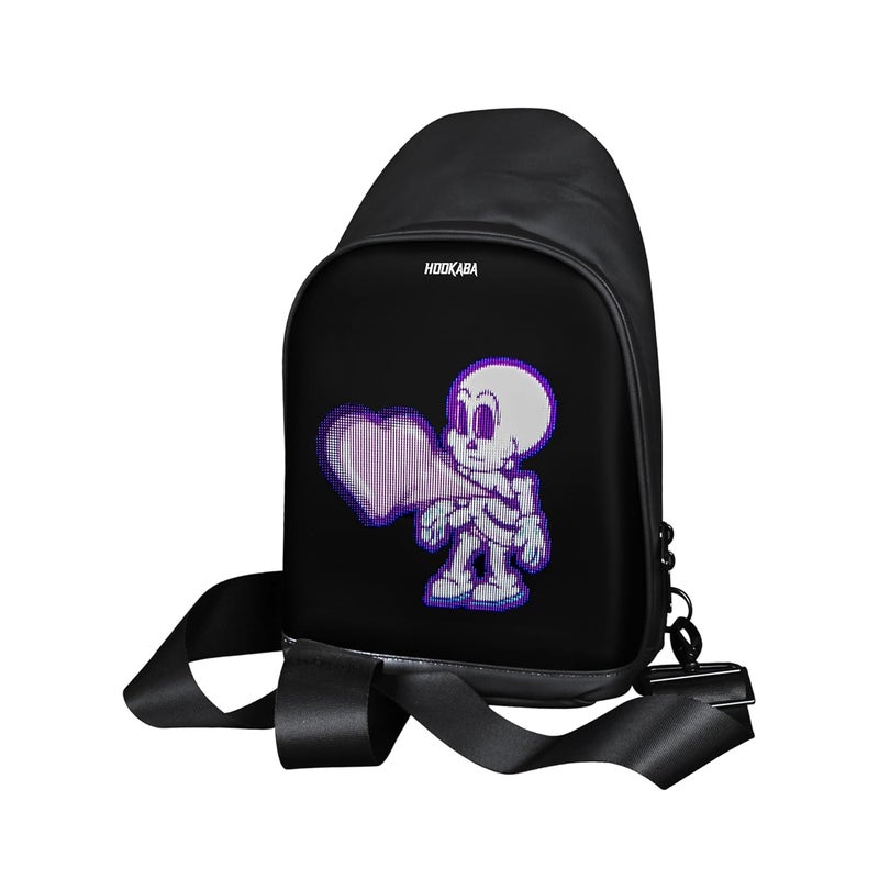 Hookaba Store : LED Unisex Sling Bag,1 year Manufacturer Warranty, For School, College,Travel, DJ nights, Live Concerts, Party & Gym, 9.6 inches Tablet Waterproof IPX5 - Image 1