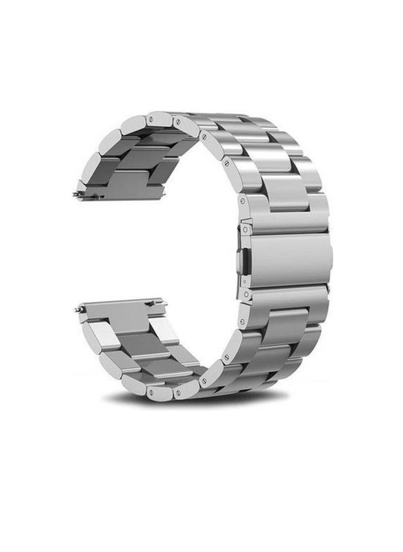 Generic Metal Stainless Steel 22mm Strap For Huawei Watch GT4 Pro/GT4 46mm/GT Runner/Watch 4 Pro/Watch 4 Wristband Strap Replacement Bracelet For Huawei GT 3 46mm/GT 2 Pro  Strap Sport Band Bracelet - Silver 