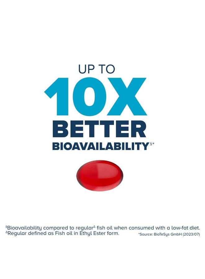 Qunol Advanced Omega 3 Krill and Fish Oil Complex, 10x Better Bioavailability, One Pill Dose, 250mg EPA & DHA, Supports Brain, Eye, Heart and Joint Health, 90 Count (Pack of 1) - Image 2