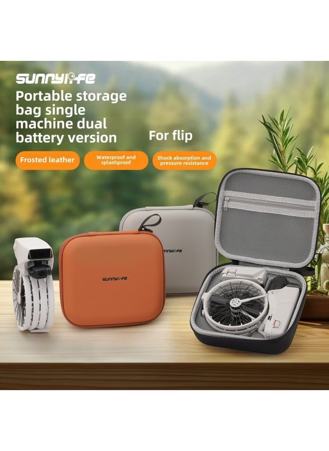 Generic Sunnylife DJI Flip Storage Bag Mini Vlog Aerial Photography Machine Protection Box Portable Hard Shell Bag-Color:Orange  - Image 2
