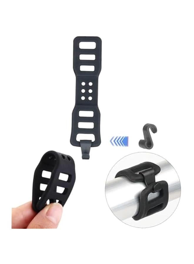 Loquat 4-Pack Bike Silicone Band,Bicycle Handle Bars Elastic Strap Bandage,Mount Band Holder for Fixing Tail Light,Recorder - Image 3