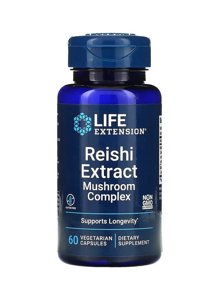 Life Extension Reishi Extract Mushroom Complex 60 Vegetarian Capsules - Image 1