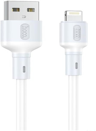Hoco X65 - Prime Charging And Data Transmittion Cable (2.4A - 1M), USB-A To Lightning Plug, Compatible With Apple iPhone iPad Airpods - White - pzsku/Z493485B07B4436B77673Z/45/_/1742338045/ea0a53bd-3204-4757-9654-398b5c676ecd