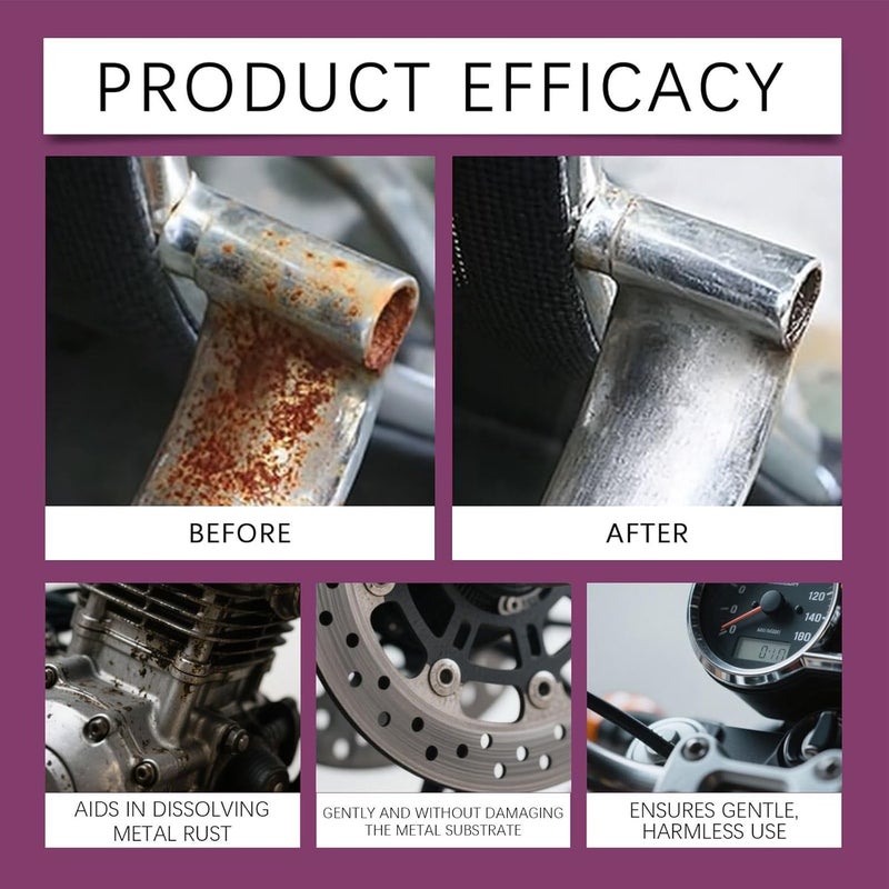 Iron Stain Cleaner – 100ml Rust Solution, Fast-Acting Metal Cleaner, Automotive Marine Chassis Furniture Spray, Versatile Rust Converter | Practical Maintenance for Home Workshop - Image 4