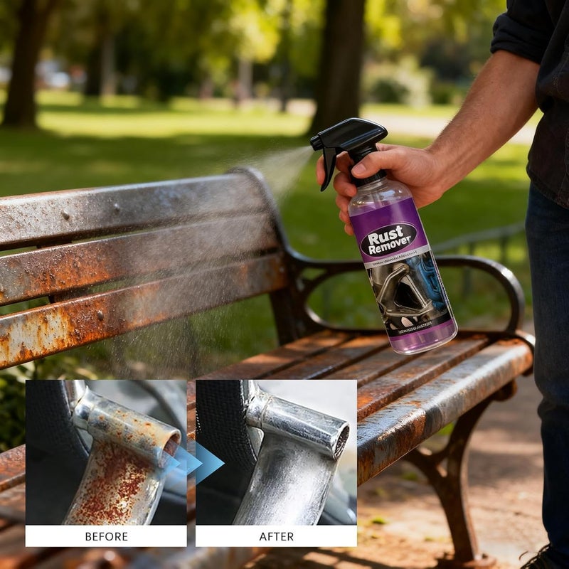 Iron Stain Cleaner – 100ml Rust Solution, Fast-Acting Metal Cleaner, Automotive Marine Chassis Furniture Spray, Versatile Rust Converter | Practical Maintenance for Home Workshop - Image 3