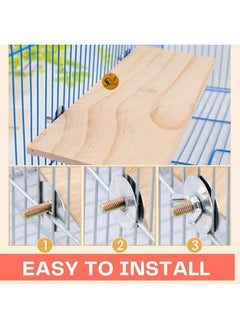 Sage Square Wooden Stand Sand Platform Made Of Natural Wood, Combo Of Two (9*4.5 & Sand 12*4.5 Inch) Rectangle Shaped Perch Stand, Cage Accessories, Playful Toy, Suitable For Birds, Parrots, Budgies  - Image 5