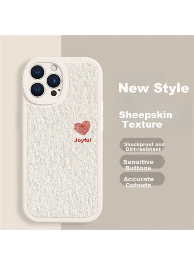 Zitai Sheepskin Texture Protective Case For Apple Iphone X/Xs, Full Coverage Anti-Drop Creative Soft Shell With Colorful Painting, White - Image 2