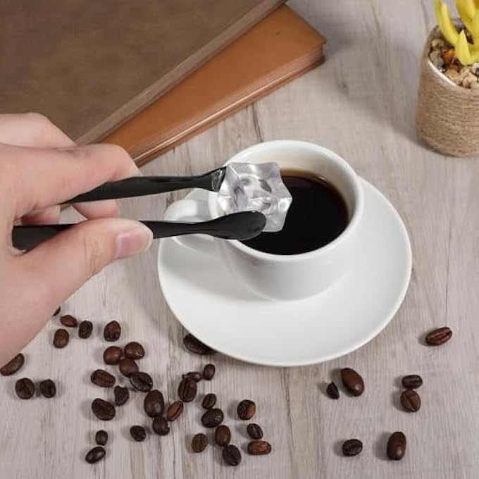 YelaJoy Mini Serving Tongs Set Of 7 Ice Tong Mini Sugar Tongs Tiny Kitchen Tong For Appetizers Serving Food Stainless Steel Sugar Clamp 43 Small Kitchen Food Utensils For Ice Coffee Desserts Black - Image 4