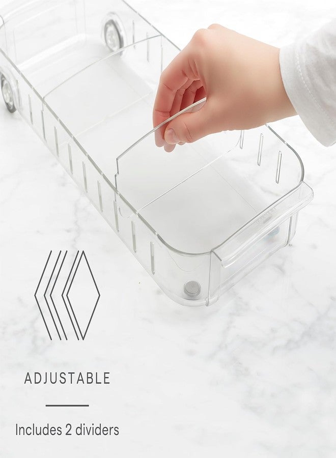 AMPLIN Roll Out Refrigerator Box, Storage Bins for Snacks, Pouches, Packets, Stackable Snack Organizers for Fridge, Kitchen, Cabinets, Table, Bedroom - Image 2