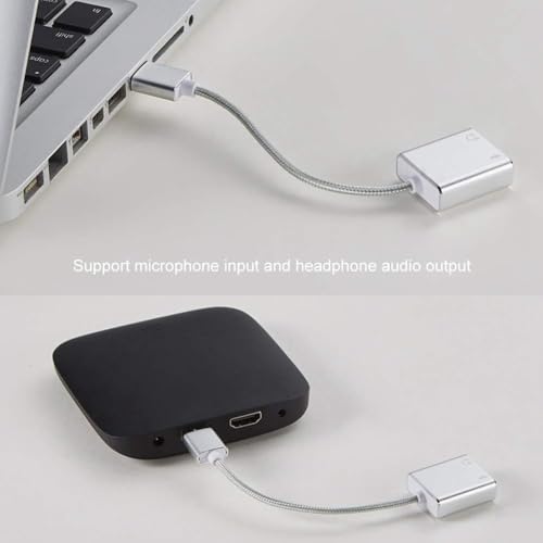 VIBOTON External Sound Card, Aluminum Alloy Type C External Stereo Sound Audio Adapter 3.5mm for Mobile Phone Computer Single Hole for Singing Recording Live Broadcast (Multicolor) - Image 5