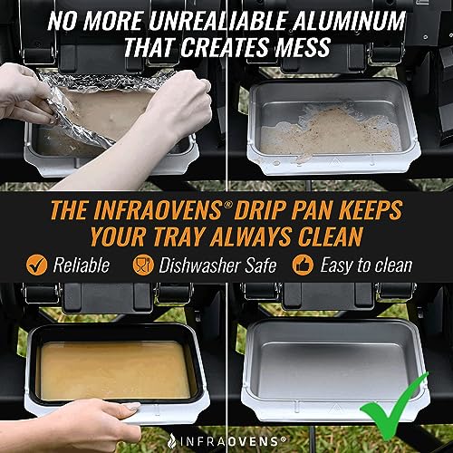 INFRAOVENS Drip Pan Liner for Ninja Woodfire Outdoor Grill OG701 OG751 Reusable Non Disposable Tray and Waterproof Cheat Sheet Cooking Guide Accessory for Wood Fire Grill Smoker 7-in-1 & Air Fryer - Image 2