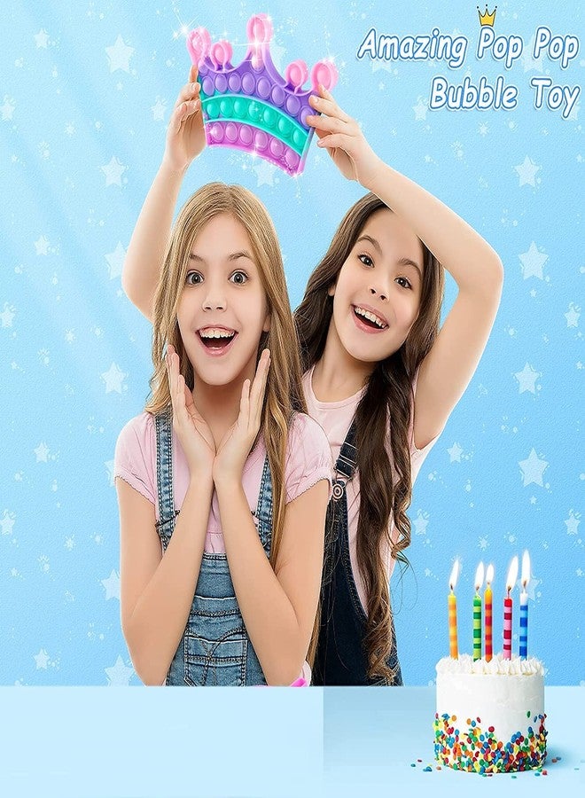 Perpetual Bliss 2 Pcs Pop It Fidget Toys Set Push Bubble Sensory Silicone Rainbow Stress Relief Educational Novelty Gifts for Girls Boys Kids Adults Birthday Return Gifts (Pack of 2) - Image 2