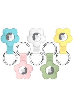 SYOSI Airtag Case for Apple AirTag for Keychain AirTags Case with Anti Lost Key Ring Protective for AirTag Holder Case Cover Items for Pets Keys Backpacks 5 Pack Multiple Colours  - Image 1