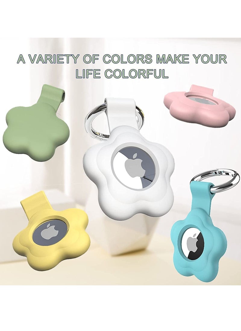 SYOSI - Airtag Case for Apple AirTag for Keychain AirTags Case with Anti Lost Key Ring Protective for AirTag Holder Case Cover Items for Pets Keys Backpacks 5 Pack Multiple Colours - Image 1
