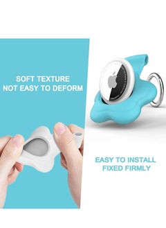 SYOSI Airtag Case for Apple AirTag for Keychain AirTags Case with Anti Lost Key Ring Protective for AirTag Holder Case Cover Items for Pets Keys Backpacks 5 Pack Multiple Colours  - Image 5