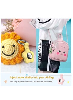 SYOSI Airtag Case for Apple AirTag for Keychain AirTags Case with Anti Lost Key Ring Protective for AirTag Holder Case Cover Items for Pets Keys Backpacks 5 Pack Multiple Colours  - Image 2