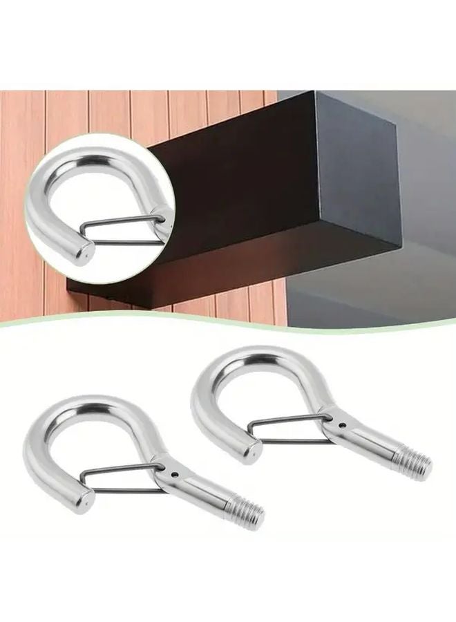 10pcs M5 Threaded Steel Wire Rope Safety Hooks With Spring Eyelets Industrial Hardware - Image 4