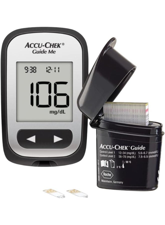 أكيو تشك طقم قياس السكر Accu-Chek Guide Me® مع 50 شريط اختبار و10 إبر لقياس سكر الدم - قد يختلف التصميم - Image 2