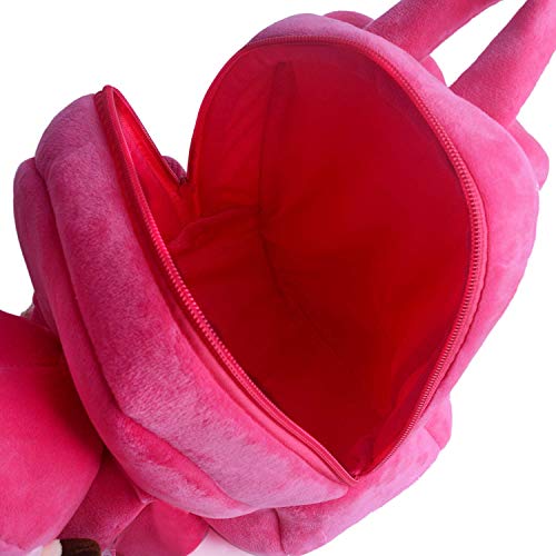 Frantic Full Body Pink Rabbit Kids Soft Cartoon Animal Travelling School Bag Soft Plush Standard 1 Compartment Backpack Boys Girls Baby For 2 To 5 Years Baby/Boys/Girls Nursery, Preschool, 10 Litre - Image 4