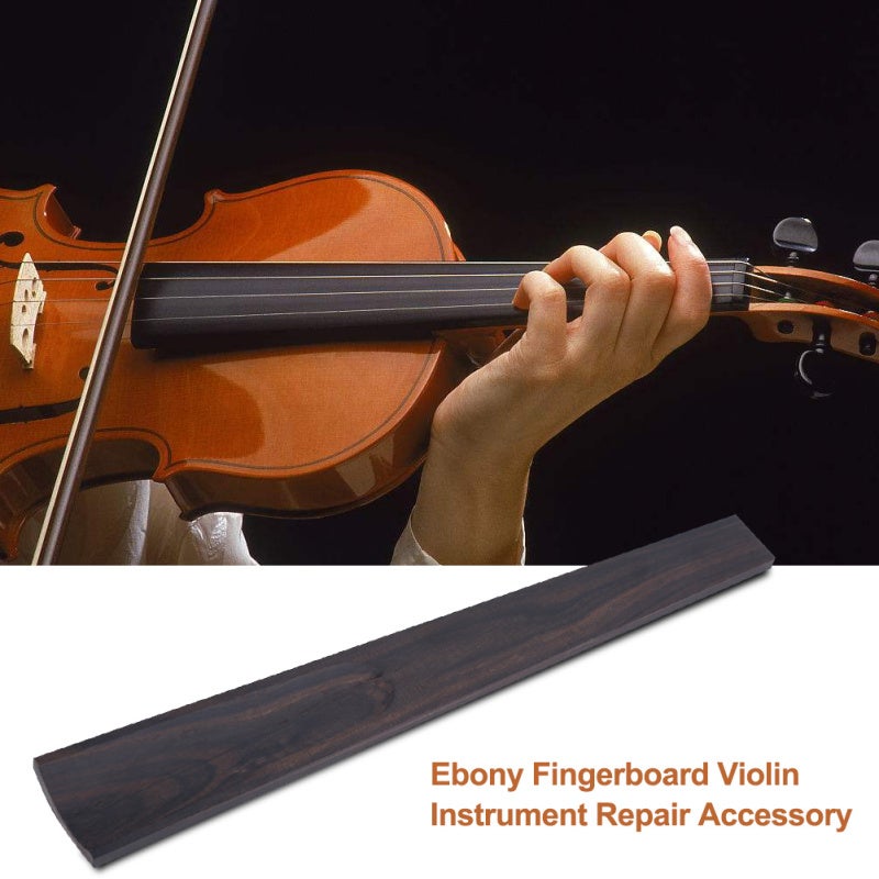 4/4 Ebony Violin Fingerboard - Sturdy Durable Replacement Part for Professional Violin Upgrade for Stage Performance Instrument - Image 2