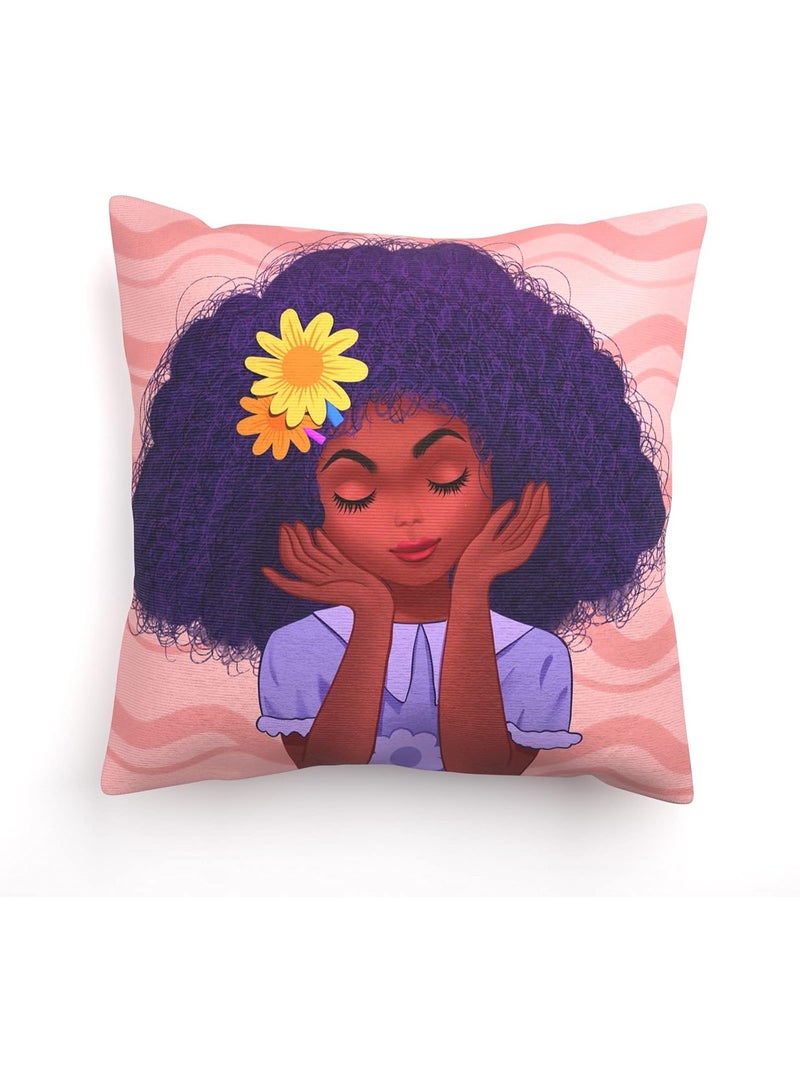 TARGETHOBBY أغطية 18 × 18 مجموعة من 4 أغطية وسائد وردية لطيفة للفتيات والأطفال، غطاء وسادة جميل لغرفة المعيشة والأريكة وغرفة النوم - Image 3