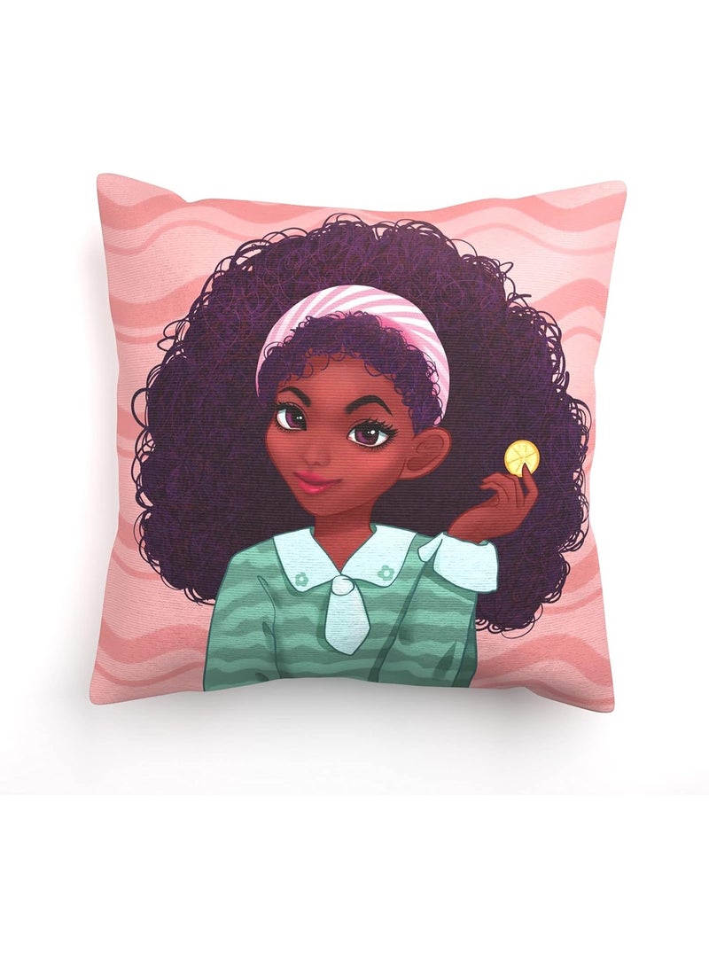 TARGETHOBBY أغطية 18 × 18 مجموعة من 4 أغطية وسائد وردية لطيفة للفتيات والأطفال، غطاء وسادة جميل لغرفة المعيشة والأريكة وغرفة النوم - Image 4