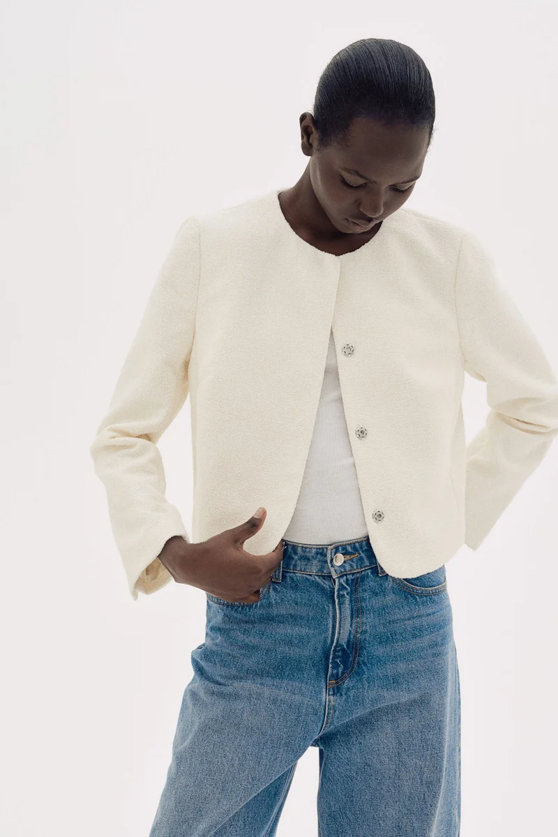 اتش اند ام جاكيت بتصميم قصير