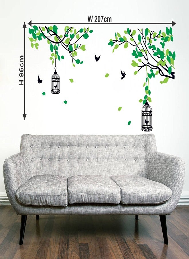 DeStudio 'Leaf Vines with Cage' Wall Sticker (PVC Vinyl, 120 cm x 110 cm) - Image 3