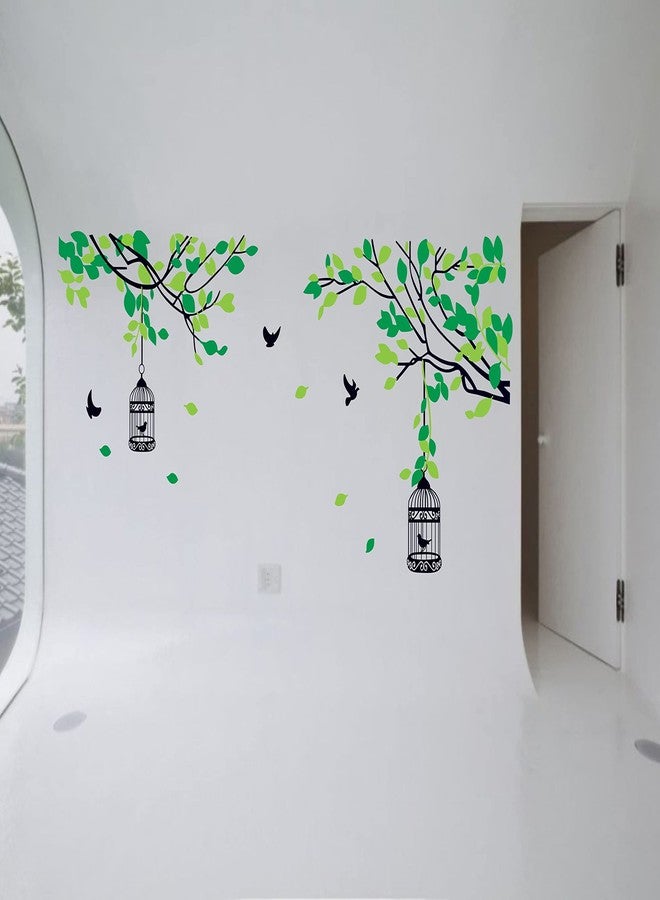 DeStudio 'Leaf Vines with Cage' Wall Sticker (PVC Vinyl, 120 cm x 110 cm) - Image 2