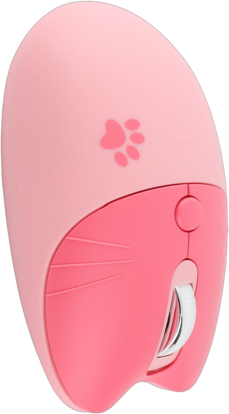 Silent Cute Mouse, Unique Cat Shape Design 2.4G Wireless Mouse with 3 Levels DPI for Women and Children, Small Portable for Laptop, PC, with 10m Operating Distance (Pink) - Image 3