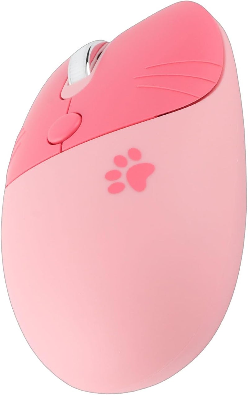 Silent Cute Mouse, Unique Cat Shape Design 2.4G Wireless Mouse with 3 Levels DPI for Women and Children, Small Portable for Laptop, PC, with 10m Operating Distance (Pink) - Image 4
